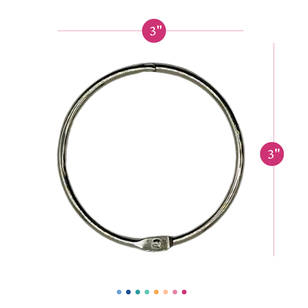 NorCal Goods 8-Pack 3" Binder Rings - Study and Organization Essential - Only $9.99! (Silver)