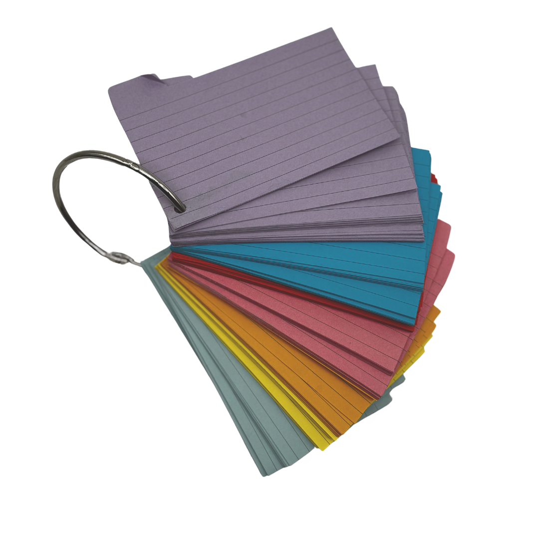 400 pack Colorful Tabbed Ruled Index cards