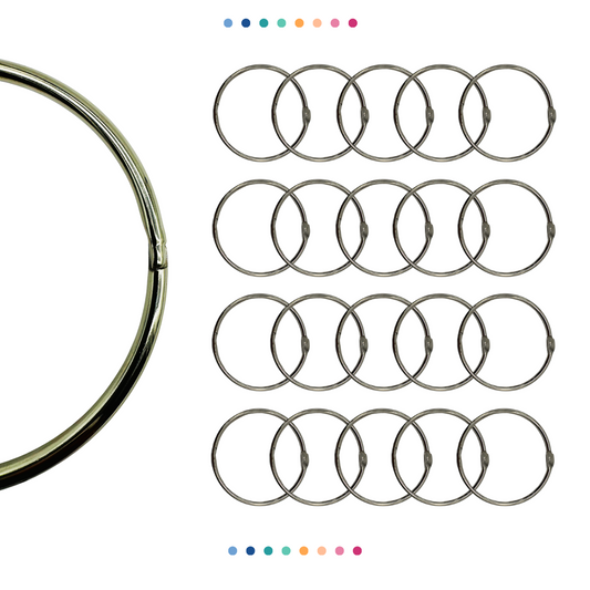 NorCal Goods -20 pack 3-inch Binder Rings- Silver