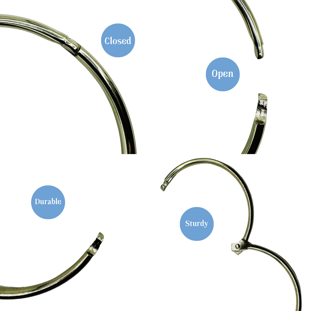 NorCal Goods 8-Pack 3" Binder Rings - Study and Organization Essential - Only $9.99! (Silver)