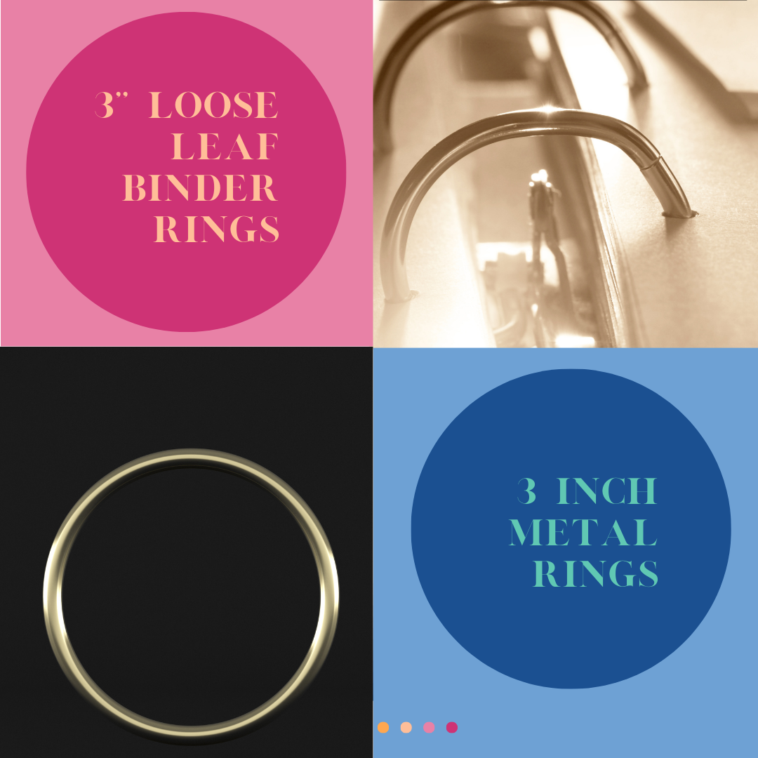 NorCal Goods - 3-inch Gold Binder Rings 20ct